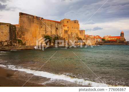 Colors french town and castle Collioure Colors french town and castle Collioure 77606867
