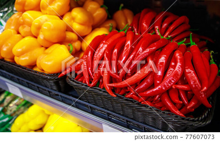 vegetables a tomatoes in the store vegetables a tomatoes in the store 77607073