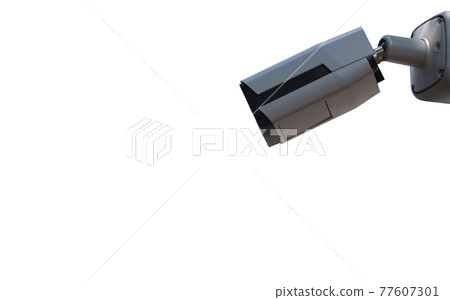 CCTV Camera tool isolated on white background and have clipping paths. 77607301