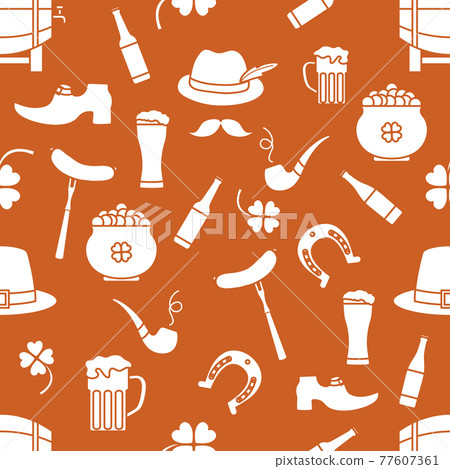 Vector Pattern St. Patrick's Day Ireland Irish Vector Pattern St. Patrick's Day Ireland Irish 77607361