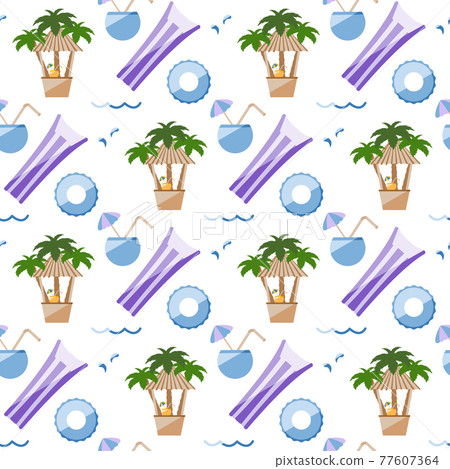 Summer Pattern Travel Vacation Beach Bar Pool Rest Summer Pattern Travel Vacation Beach Bar Pool Rest 77607364