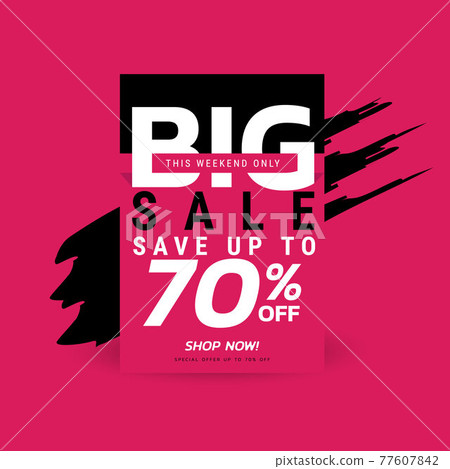 Big sale banner Promotion template .Vector illustration Big sale banner Promotion template .Vector illustration 77607842