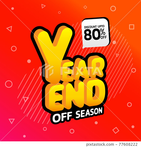 end off season discount upto 80 Promotion Template Vector illustration 77608222