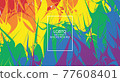 LGBTQ month banner with typography text on abstract modern sharp colorful rainbow background vector design 77608401