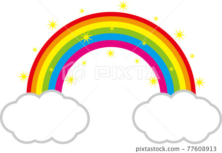 Illustration of a rainbow Illustration of a rainbow 77608913