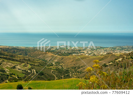 View of the southern coast of Cyprus. View of the southern coast of Cyprus. 77609412