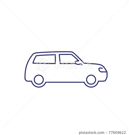 universal car, automobile line icon on white 77609622