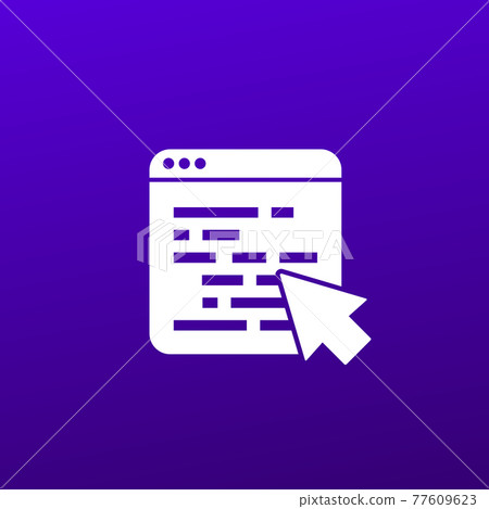 web page or website vector icon web page or website vector icon 77609623