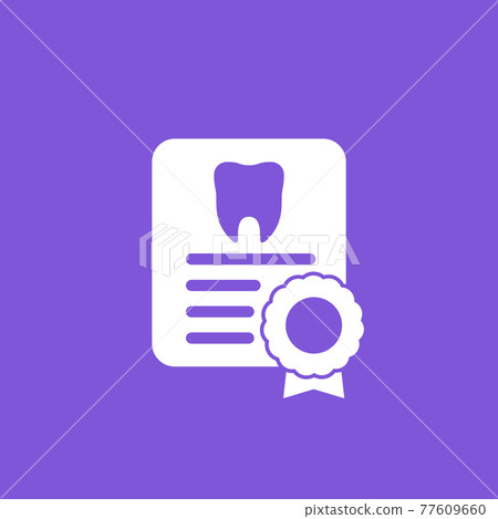 dental certificate icon for web dental certificate icon for web 77609660