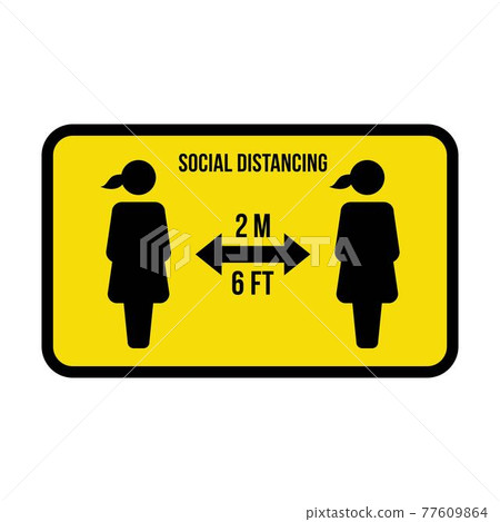 Social distancing icon symbol vector keep safe distance sign in a glyph pictogram illustration Social distancing icon symbol vector keep safe distance sign in a glyph pictogram illustration 77609864