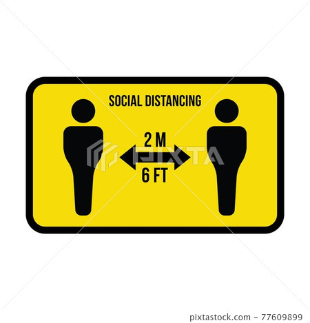 Social distancing icon symbol vector keep safe distance sign in a glyph pictogram illustration Social distancing icon symbol vector keep safe distance sign in a glyph pictogram illustration 77609899