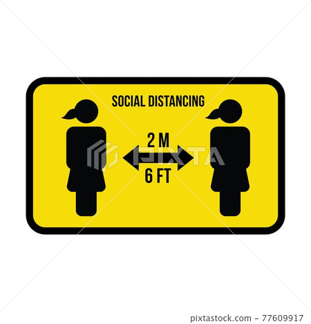 Social distancing icon symbol vector keep safe distance sign in a glyph pictogram illustration Social distancing icon symbol vector keep safe distance sign in a glyph pictogram illustration 77609917