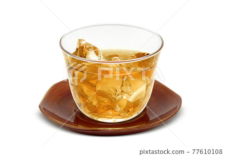 Glass barley tea roasted tea drink illustration real ice cup Glass barley tea roasted tea drink illustration real ice cup 77610108