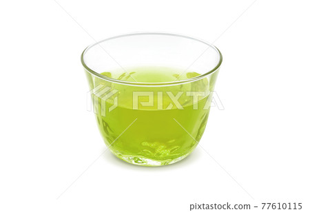 Glass green tea drink illustration real 77610115