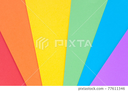Paper with lgbt colors for background. Pride community. Rainbow colors. 77611346