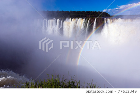 Garganta del Diablo waterfall on Iguazu River 77612349