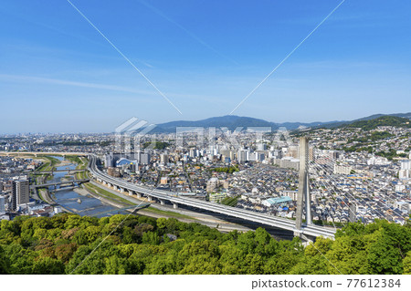 [大阪] 晴天池田市小月山秀寶台的風景 77612384