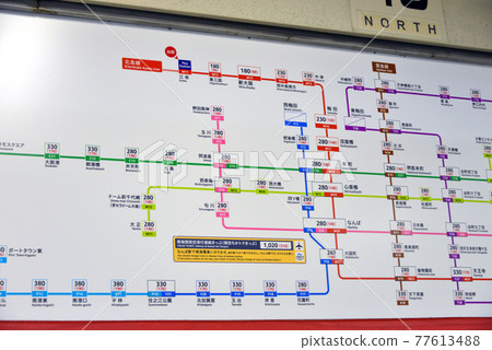 Ticket fare table for Osaka Metro Midosuji Line Esaka Station Ticket fare table for Osaka Metro Midosuji Line Esaka Station 77613488