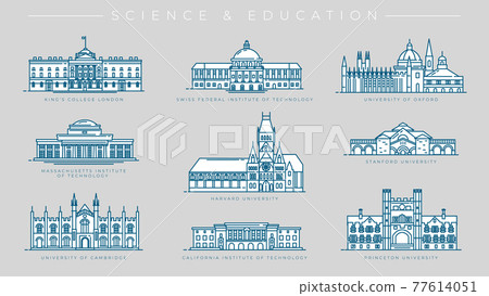 Science and Education concept line style vector icons set. 77614051