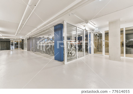 Bicycle room in apartment building Bicycle room in apartment building 77614055
