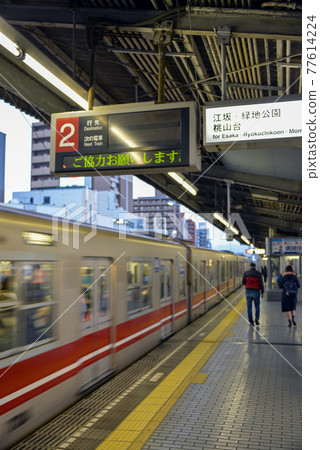 Platform of Osaka Metro Higashimikuni Station 77614224