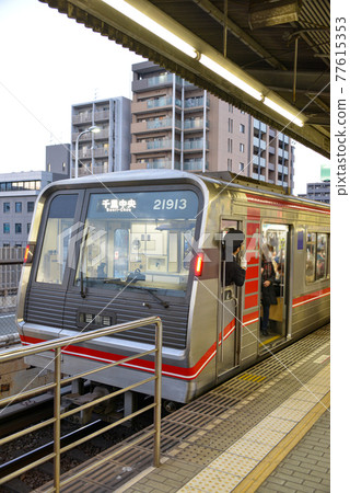 Platform of Osaka Metro Higashimikuni Station 77615353