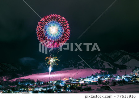 [長野縣白馬] ga池高原滑雪場的煙火 77615916