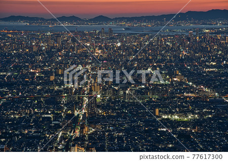 Osaka Prefecture Narukawa Garden Night view of the Osaka Plain from our open space 77617300