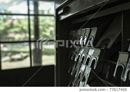 初夏厚潮站舊厚潮站大樓的景色 售票處 福島縣喜多方市 77617400