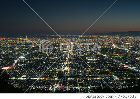 Osaka Prefecture Narukawa Garden Night view of the Osaka Plain from our open space 77617538