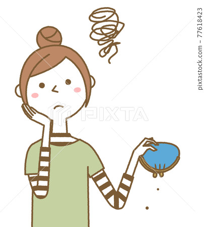 Young woman mom who is in trouble with money 77618423