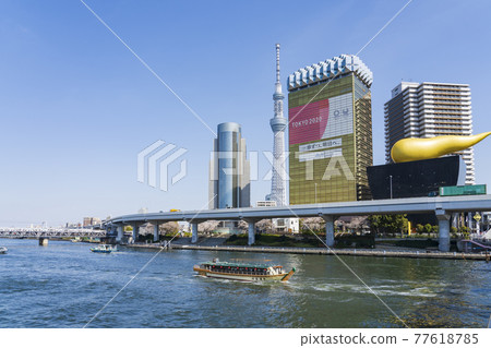 [Tokyo] Cityscape Sumida River and Tokyo Sky Tree 77618785