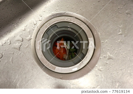 用處理器粉碎前的蔬菜垃圾 77619134