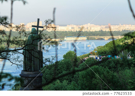 Prince Vladimir on a hillside in Kiev overlooking the Dnieper Prince Vladimir on a hillside in Kiev overlooking the Dnieper 77623533