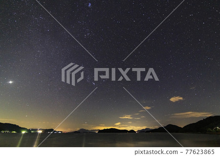 Summer starscape in Setouchi rising Orion and Subaru 77623865