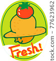 Fresh vegetable stickers 77623962