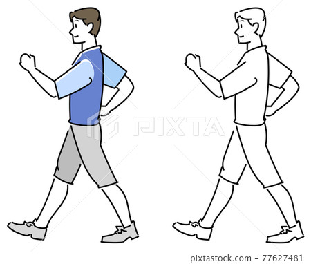 男人走路 77627481