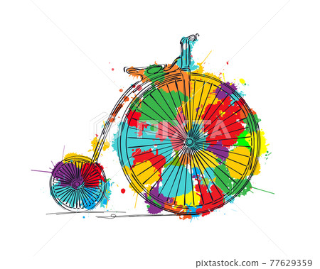 Penny-farthing sketch Penny-farthing sketch 77629359