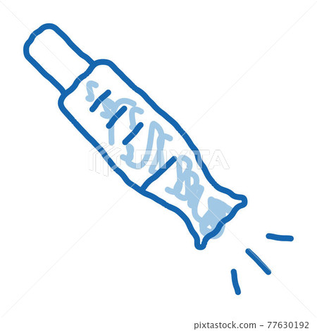 Hunting Whistle doodle icon hand drawn illustration 77630192