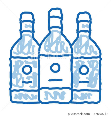 Drink Bottles doodle icon hand drawn illustration Drink Bottles doodle icon hand drawn illustration 77630218