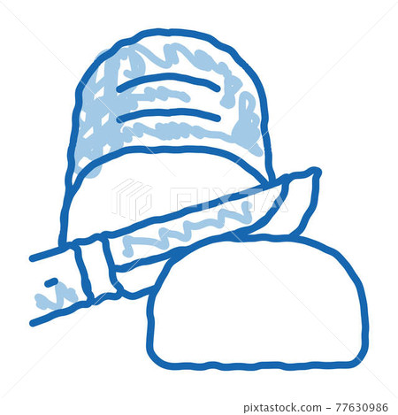 Knife Cutting Baked Bread doodle icon hand drawn illustration Knife Cutting Baked Bread doodle icon hand drawn illustration 77630986