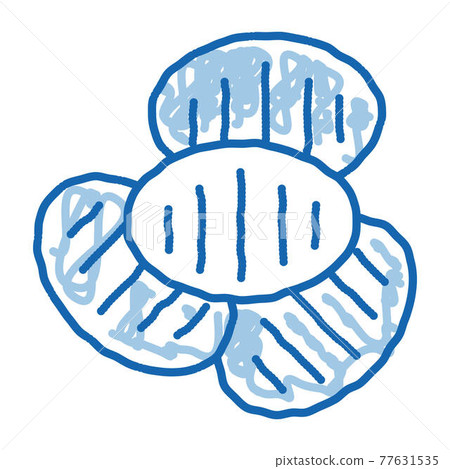 Bakery Cracker Tasty Food doodle icon hand drawn illustration 77631535