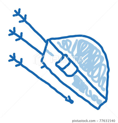 Bag With Archery Arrows doodle icon hand drawn illustration Bag With Archery Arrows doodle icon hand drawn illustration 77631540