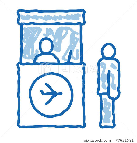 Passport And Customs Control doodle icon hand drawn illustration Passport And Customs Control doodle icon hand drawn illustration 77631581