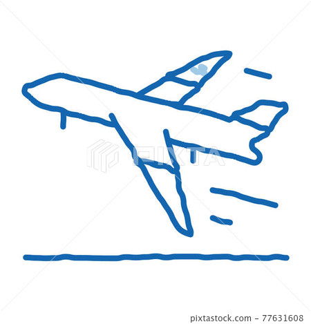 Take Off Airplane Airport doodle icon hand drawn illustration Take Off Airplane Airport doodle icon hand drawn illustration 77631608