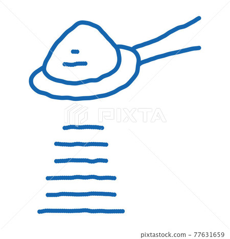 Spoon Of Sugar doodle icon hand drawn illustration Spoon Of Sugar doodle icon hand drawn illustration 77631659