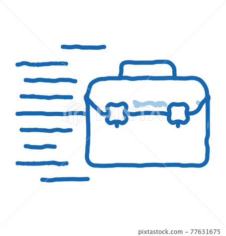 Fast Fly Case doodle icon hand drawn illustration 77631675