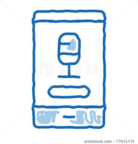 Phone Recording doodle icon hand drawn illustration 77631735