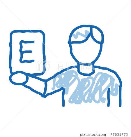 Man Show Letter doodle icon hand drawn illustration Man Show Letter doodle icon hand drawn illustration 77631773