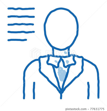 Human Silhouette doodle icon hand drawn illustration Human Silhouette doodle icon hand drawn illustration 77631775